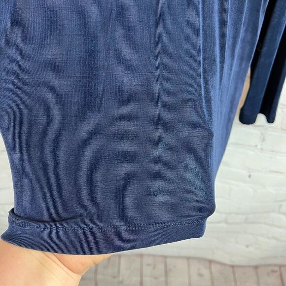 NORM THOMPSON blue knit hoodie full zipper sweater cardigan long sleeve size M - Picture 6 of 8